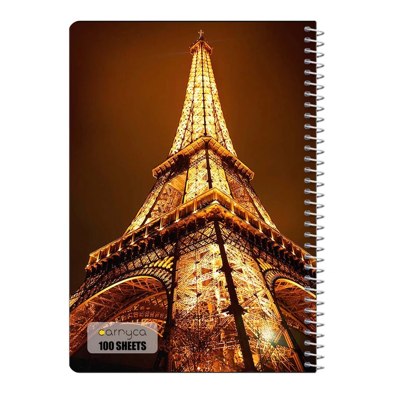 دفتر شطرنجی 100 برگ سیمی کارنیکا طرح پاریس Paris کد 40735