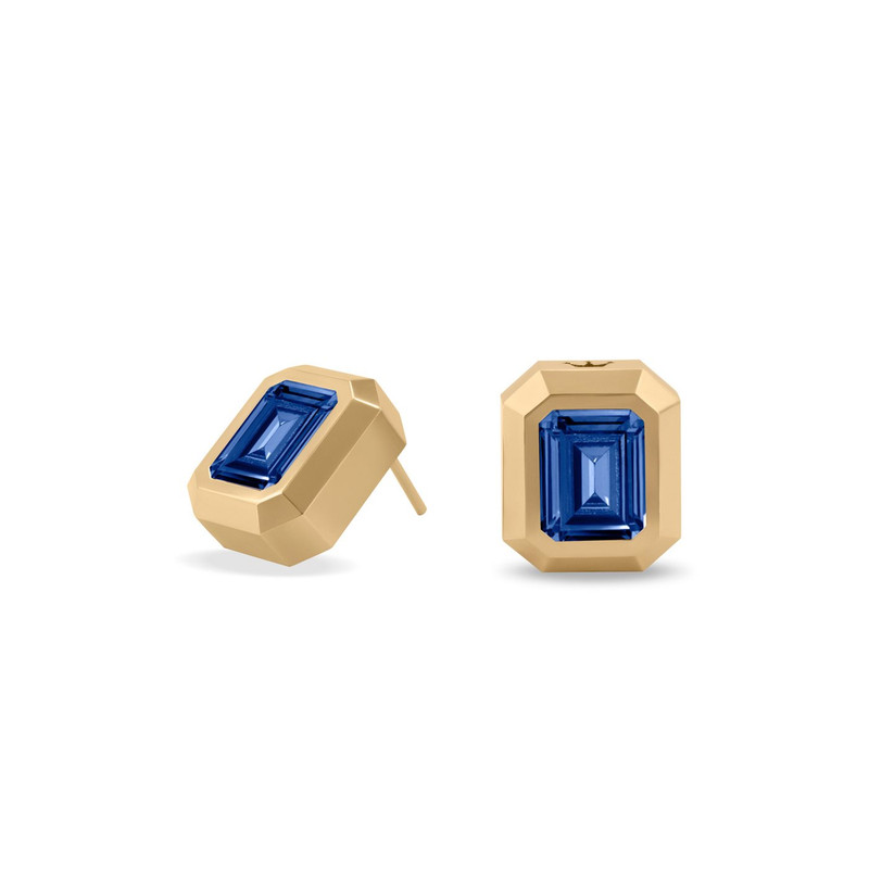 گوشواره میخی طلا 18 عیار زنانه تاج مدل رقصان تانگو