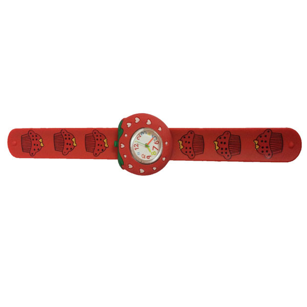 ساعت مچی عقربه ای بچگانه مدل توت فرنگی کد 1002