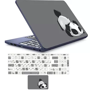   استیکر لپ تاپ راتیانا مدل cute_panda 02  مناسب برای لپ تاپ 15 تا 17 اینچ به همراه برچسب حروف فارسی کیبورد