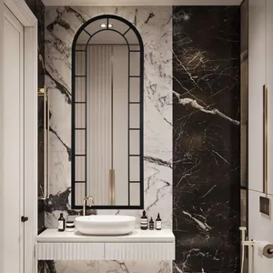   آینه سرویس بهداشتی الف مدل نیم قد تاج