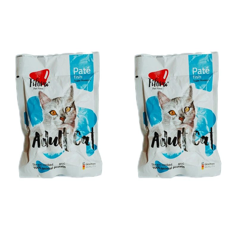 پوچ گربه فیفورا مدل ماهی وزن 85 گرم بسته 2 عددی