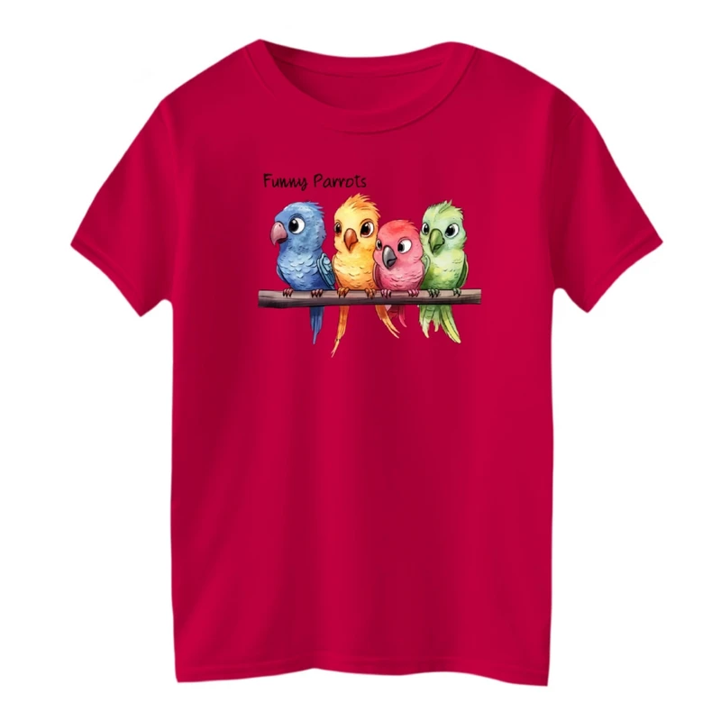 تی شرت آستین کوتاه بچگانه مدل پرنده ها