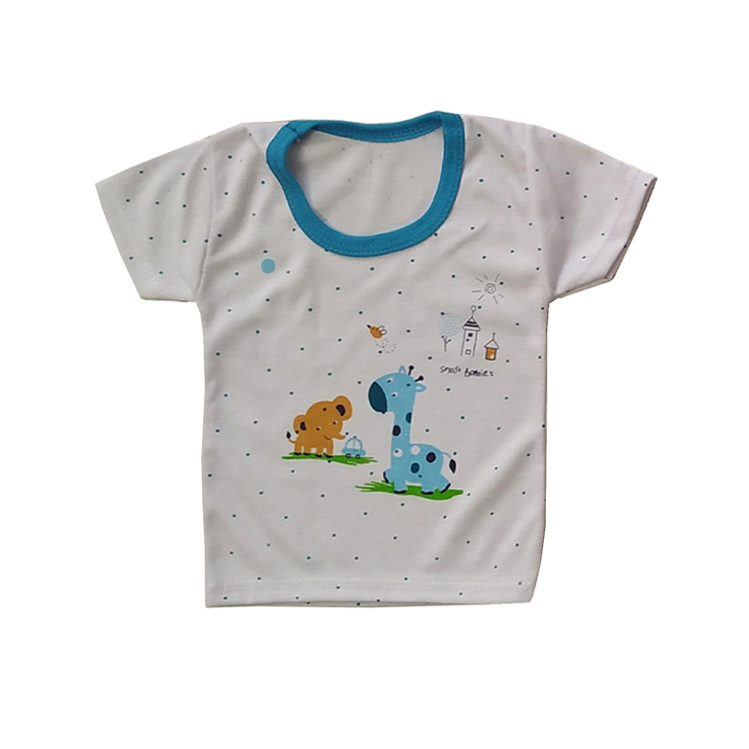 تی شرت آستین کوتاه نوزادی مدل زرافه  -  - 1