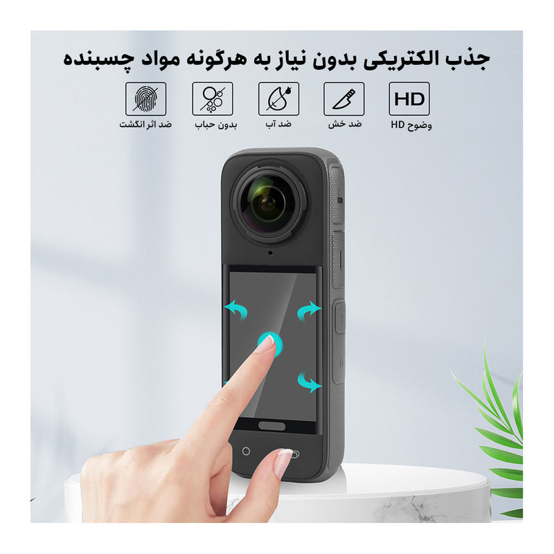 محافظ صفحه نمایش دوربین پلوز مدل PU976T مناسب برای دوربین Insta 360 X4