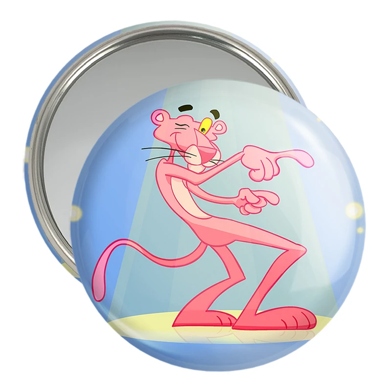 آینه جیبی خندالو مدل پلنگ صورتی Pink Panther  کد 1398