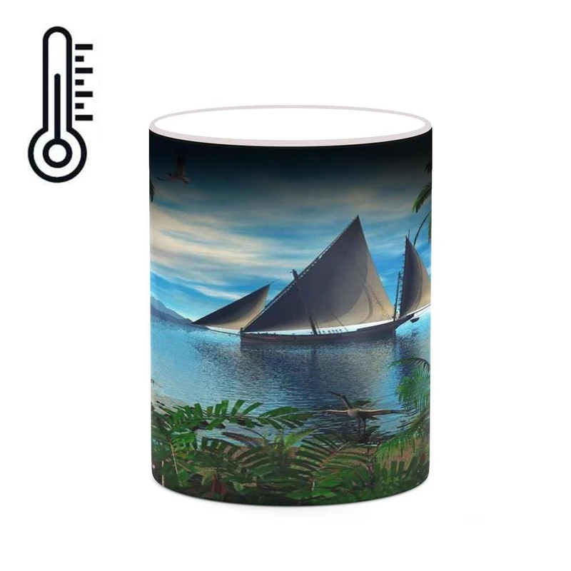 ماگ حرارتی کاکتی مدل منظره کد mgh18181