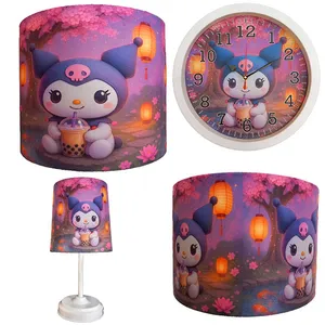 لوستر کودک مدل کرومی کد 4021119 به همراه آباژور و چراغ خواب و ساعت