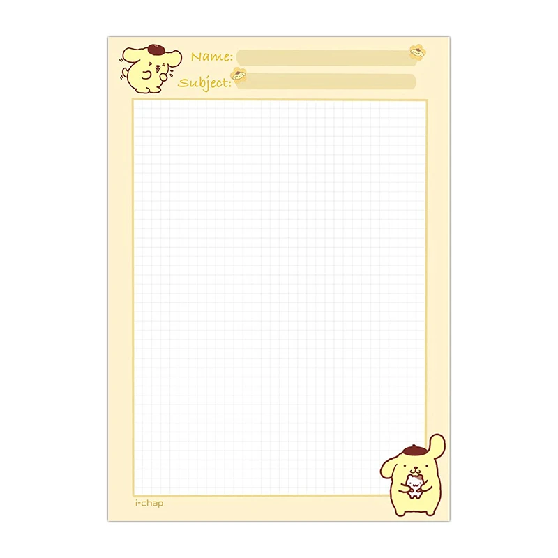 کاغذ شطرنجی A4 آی چاپ طرح پوم پوم پورین کد K109 بسته 10 عددی