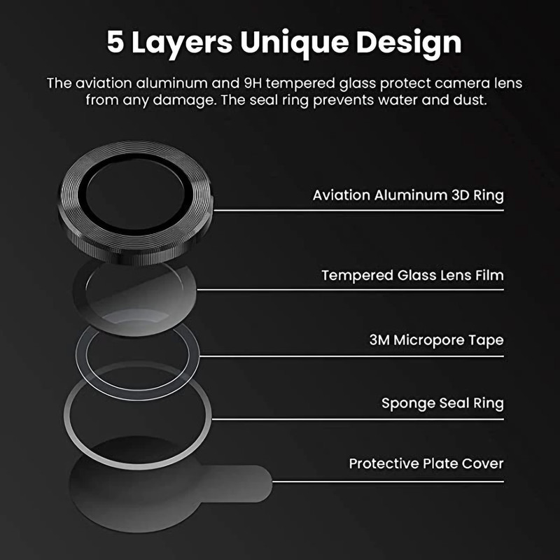 محافظ لنز دوربین لیتو مدل SHINY METAL مناسب برای گوشی موبایل اپل Iphone 13 Pro / 13 Pro Max