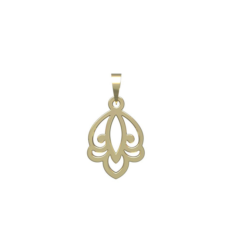 آویز گردنبند طلا 18 عیار زنانه مدوپد مدل هندسی کد PA1-15099
