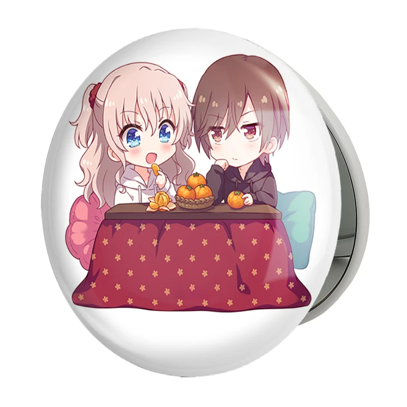 آینه جیبی خندالو طرح توموری و یو انیمه شارلوت مدل تاشو کد 32104