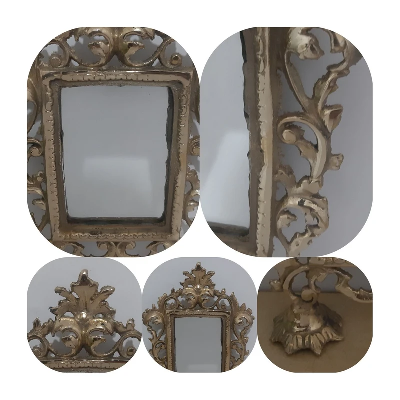 عکس شماره 5 : آینه برنزی مدل سفره هفت سین کد 1111