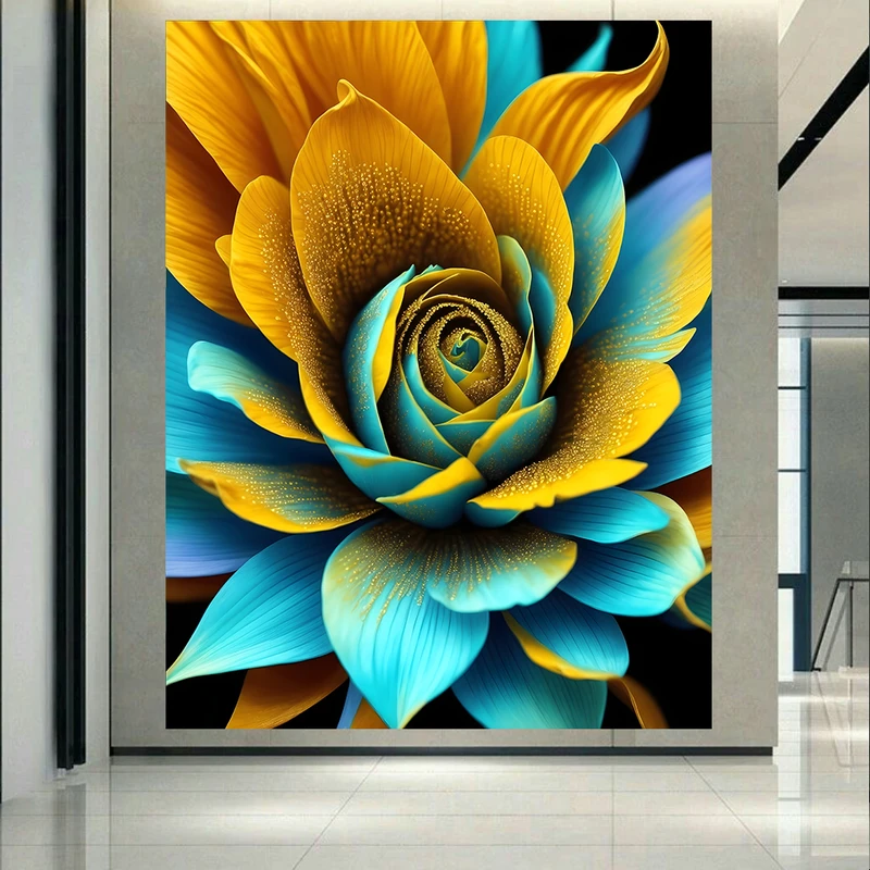  تابلو بوم طرح مخمل مدرن مدل گل (2) کد AR302506