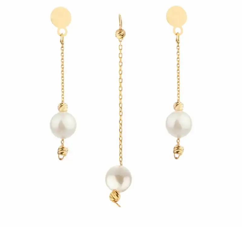 نیم ست طلا 18 عیار زنانه الن نار مدل ELMS0624