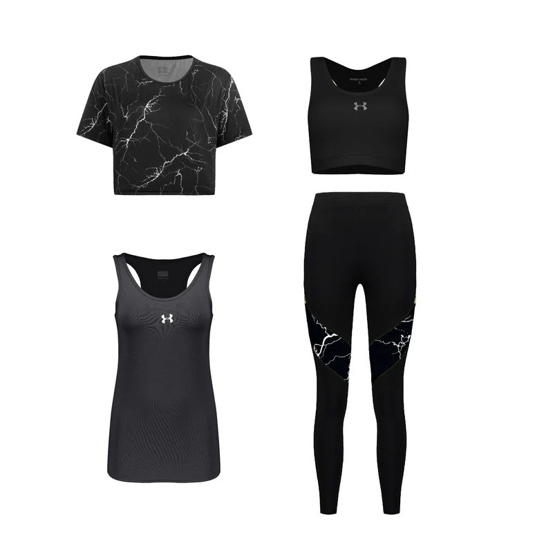 ست چهار تکه لباس ورزشی زنانه مدل 1801-1401-9101-56