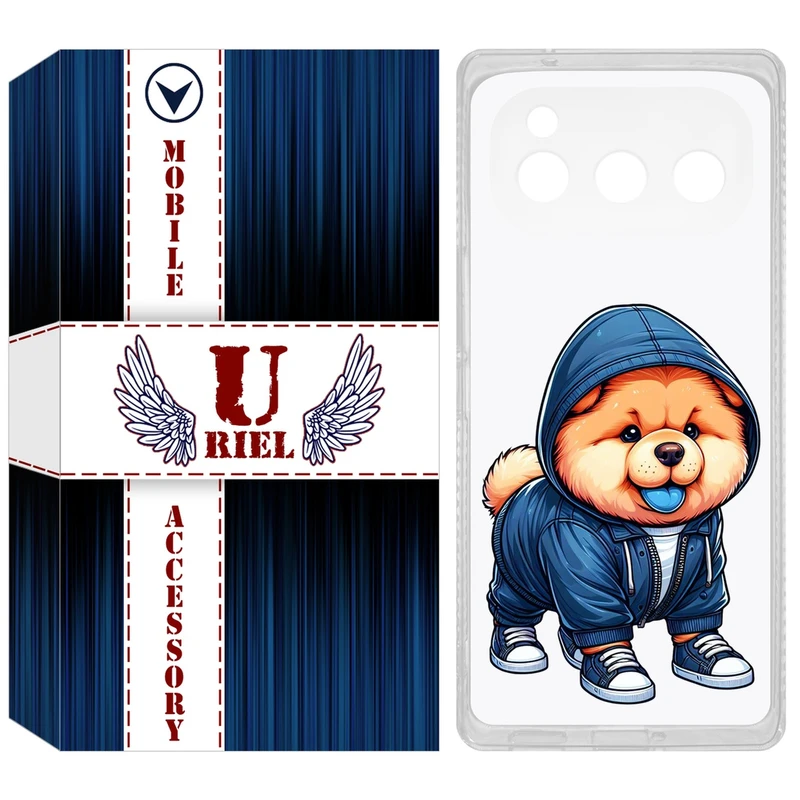 کاور یوریل مدل Clear کد 65 طرح سگ آبی مناسب برای گوشی موبایل داریا Bond
