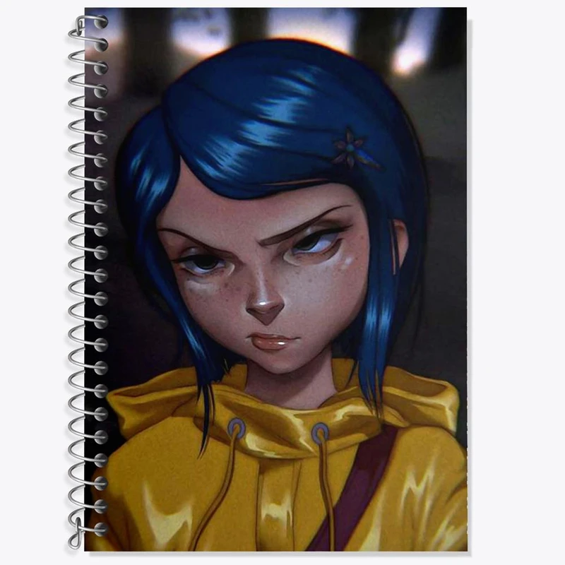 دفتر زبان 50 برگ خندالو مدل سه خط طرح کورالاین Coraline کد 20780