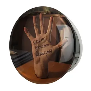 آینه جیبی خندالو طرح سریال ونزدی Wednesday مدل تاشو کد 25294 