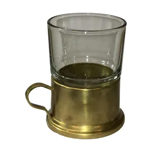 استکان برنجی لئو مدل L5621 بسته 6 عددی