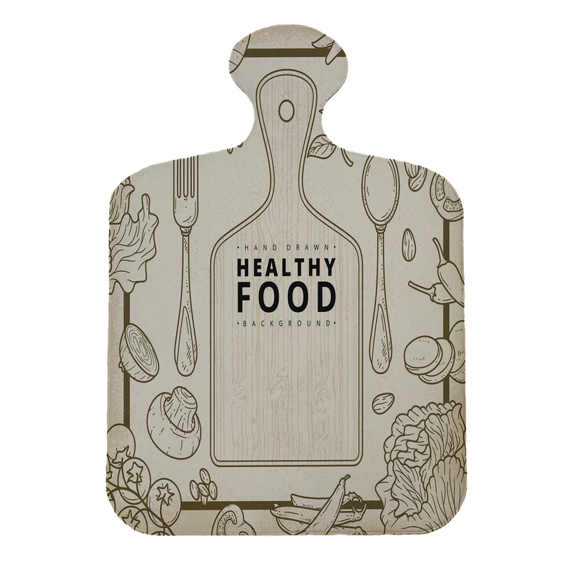 پادری مدل تخته گوشت طرح kitchen کد 8463 سایز 110×80 سانتی متر 