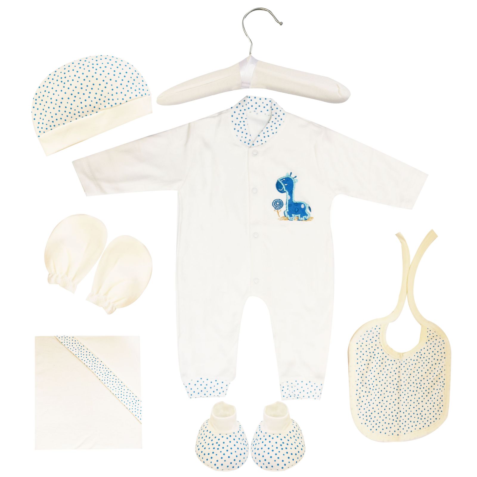 ست 7 تکه لباس نوزادی مادرکر طرح زرافه کد M454.19 -  - 1