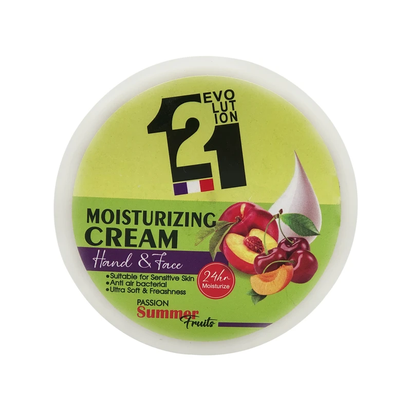 کرم مرطوب کننده دست و صورت 121 مدل چند میوه کد Summer مناسب برای انواع پوست حجم 250 میلی لیتر