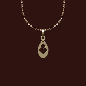 گردنبند طلا 18 عیار زنانه مدوپد مدل هندسی کد X2-1-1251