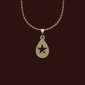 گردنبند طلا 18 عیار زنانه مدوپد مدل ستاره کد W2-1-1149