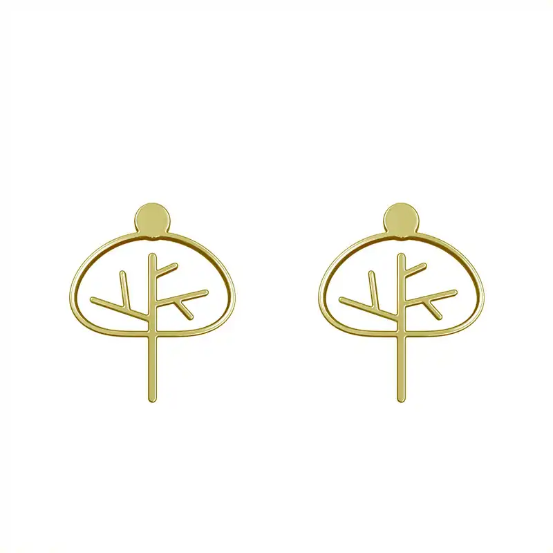 گوشواره طلا 18 عیار زنانه مدوپد مدل درخت کد GA1-15744