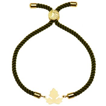 دستبند طلا 18 عیار زنانه کرابو طرح برگ مدل Kr2206