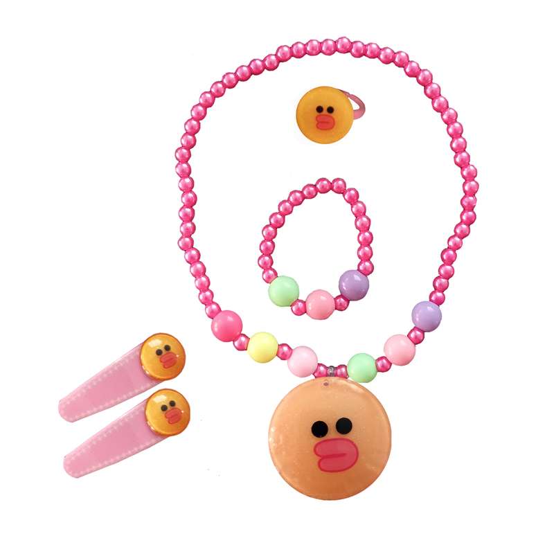 نیم ست دخترانه مدل لبخند 01 به همراه گیره مو