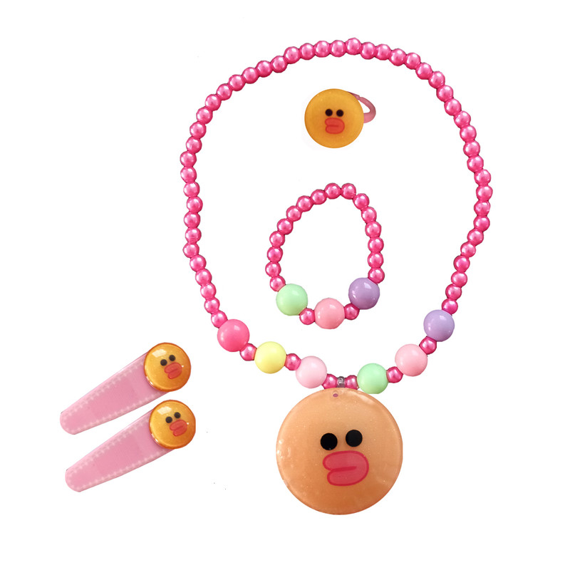 نیم ست دخترانه مدل لبخند 01 به همراه گیره مو