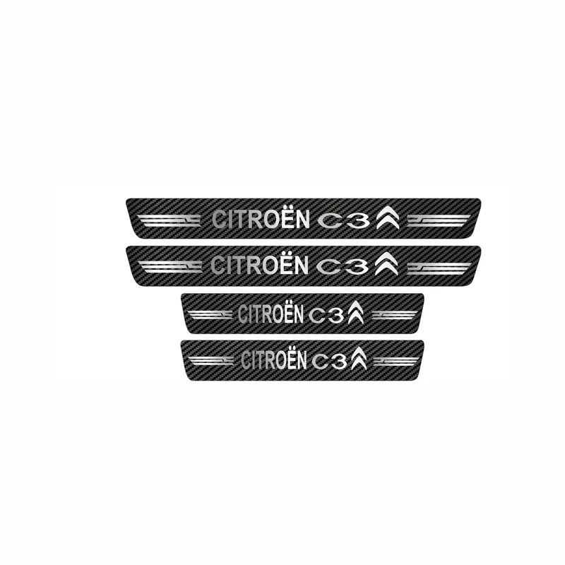 برچسب پارکابی خودرو  ایلیدن طرح کربن مدل B0048 مناسب برای سیتروئن سی 3 بسته 4 عددی