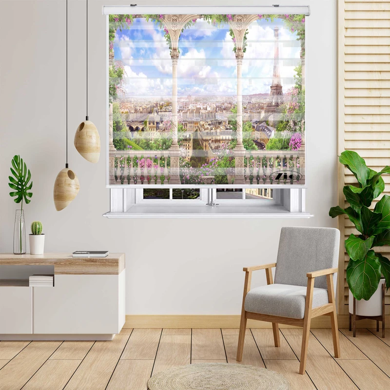 پرده زبرا زیو کد L5043 سایز 150X150 سانتی متر