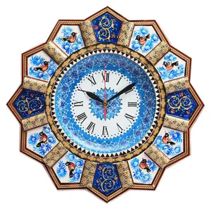 ساعت دیواری خاتم کاری مدل خورشیدی کد 0200