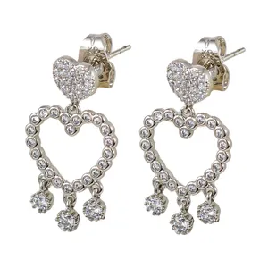 گوشواره زنانه ژوپینگ مدل قلب کد ee879