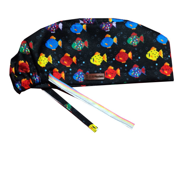 کلاه جراحی طرح ماهی ها کد 007