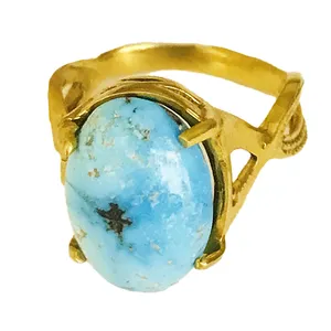 انگشتر نقره زنانه مدل اسپرت چنگ دار فیروزه نیشابوری