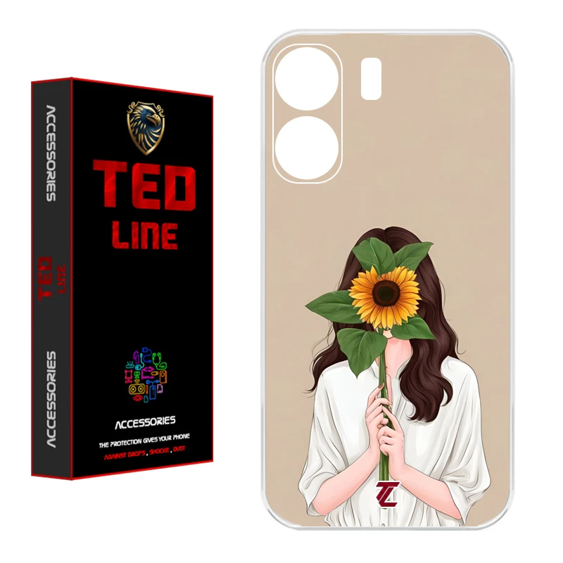 کاور تدلاین طرح دختر آفتابگردان کد 1153 مناسب برای گوشی موبایل شیائومی Redmi 13C / Poco C65