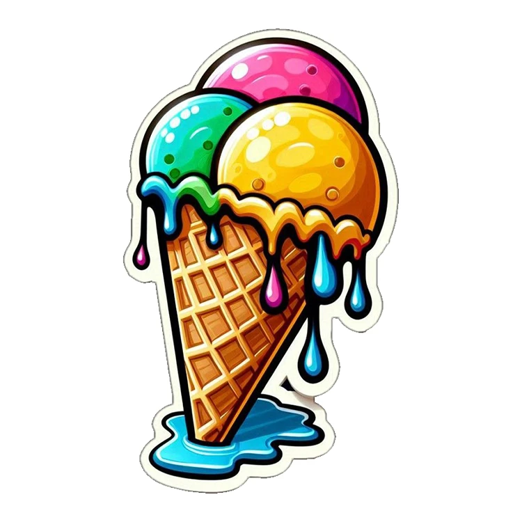 استیکر پارچه و لباس پاد آفرین مدل بستنی کد 2834