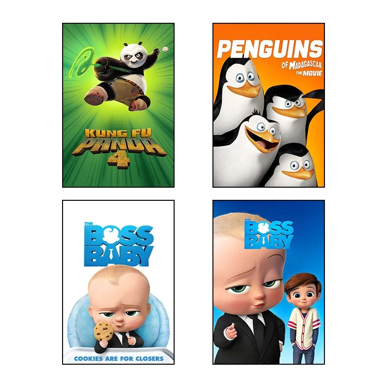 تابلو شاسي کارنيکا طرح انیمیشن animation کد 35217 مجموعه 4 عددی