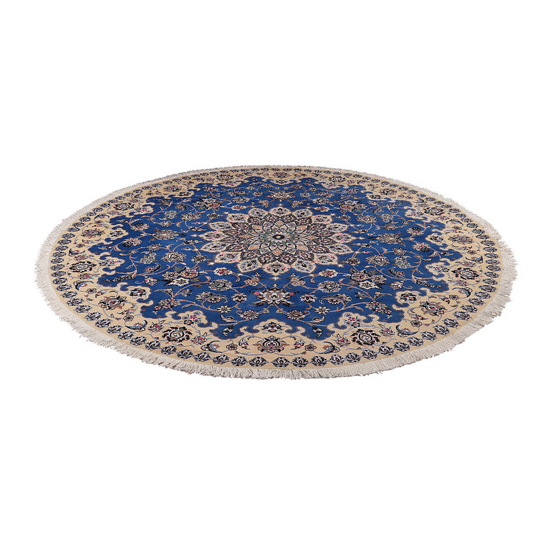 فرش دستبافت چهار متری مدل دایره کد 140281