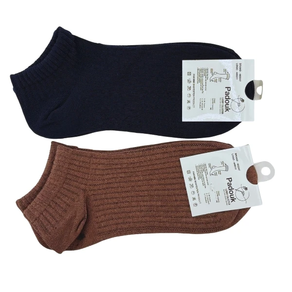 جوراب ساق کوتاه زنانه پادوک مدل کبریتی بسته 2 عددی