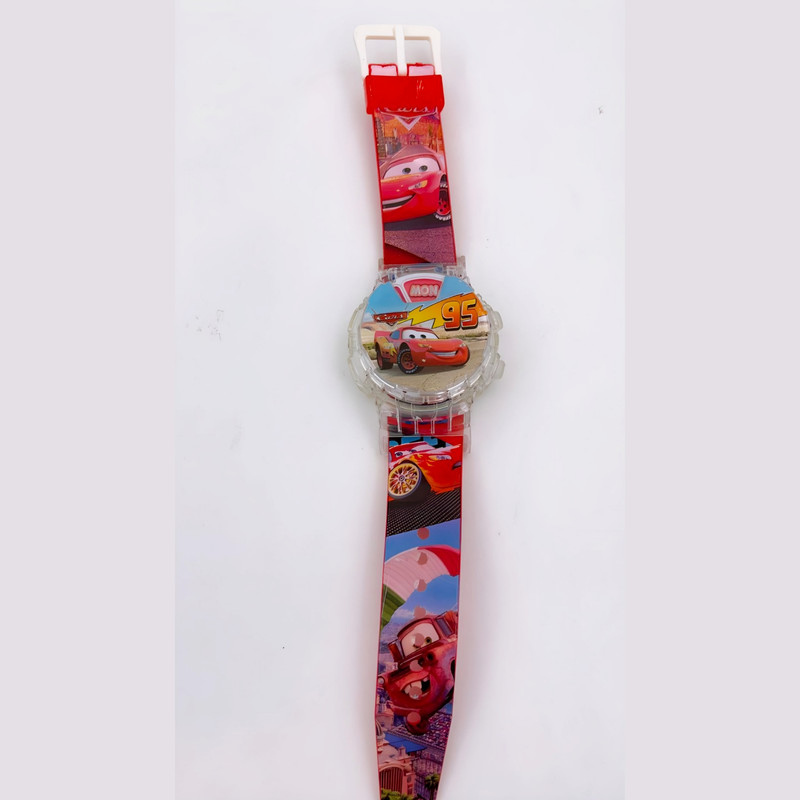 ساعت مچی دیجیتال بچگانه مدل کوارتز بند سیلیکونی قاب اسپینری طرح مک کوئین کد 1