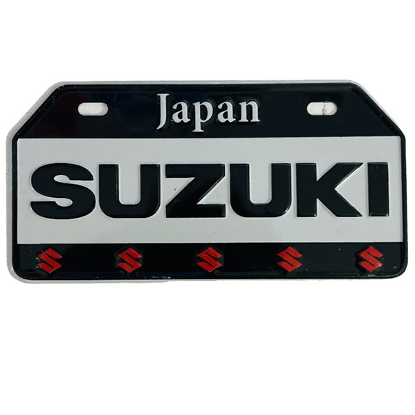 پلاک تزیینی موتور سیکلت وارون مدل W-64-SUZKI-WH