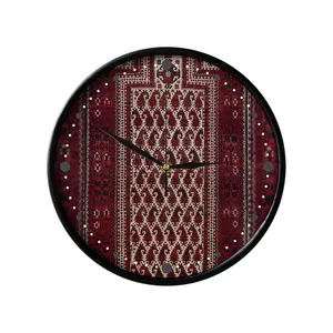 ساعت دیواری مدوپد طرح قالیچه بلوچ جانمازی بته‌ای مدل C-balouch52