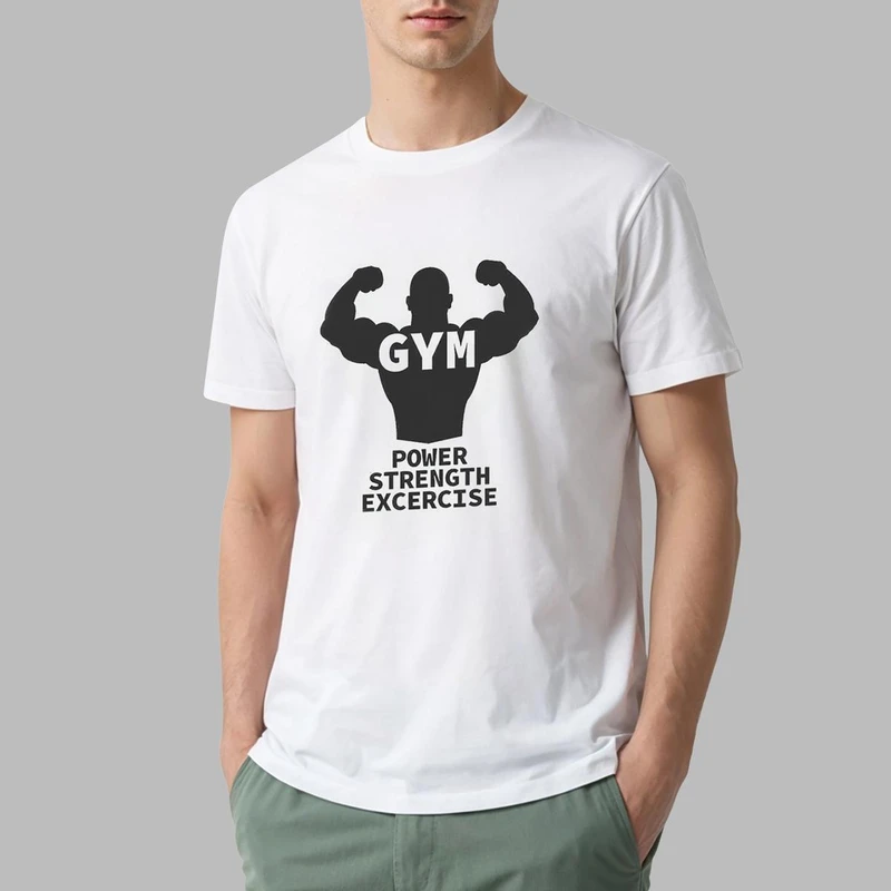 تی شرت مردانه طرح بدنسازی مدل gym