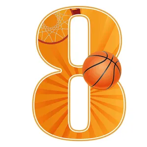 استند رومیزی مدل عدد 8 طرح بسکتبال کد 1924