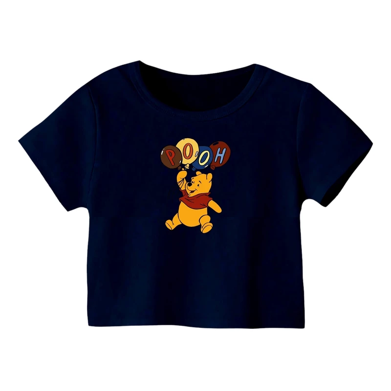 کراپ‌ تی‌شرت آستین کوتاه زنانه مدل پو کد 14